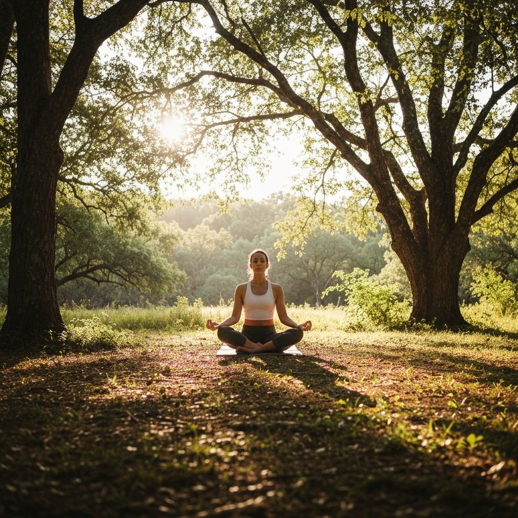 Person walking in nature practicing physical activity